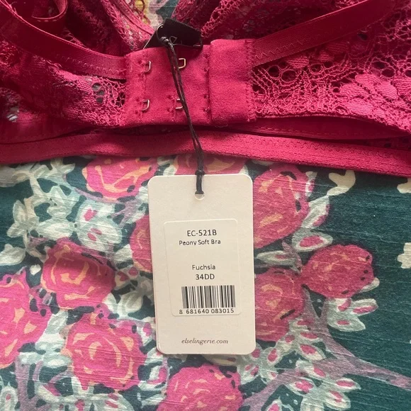 Else Peony lace bra - BNWT Fuschia - Picture 2 of 2